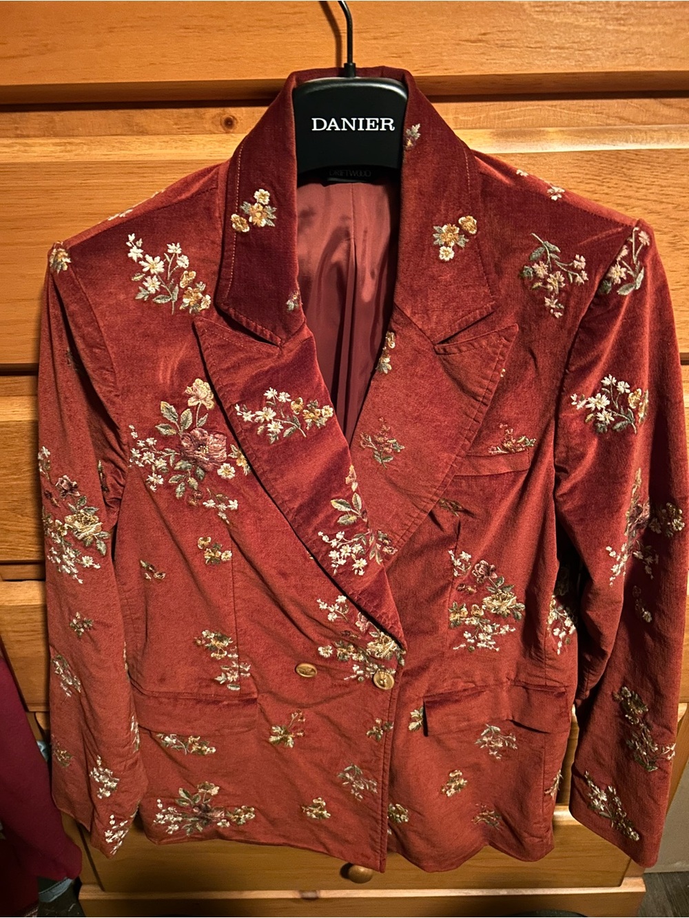 Women’s Driftwood Embroidered Blazer Jacket Medium Large